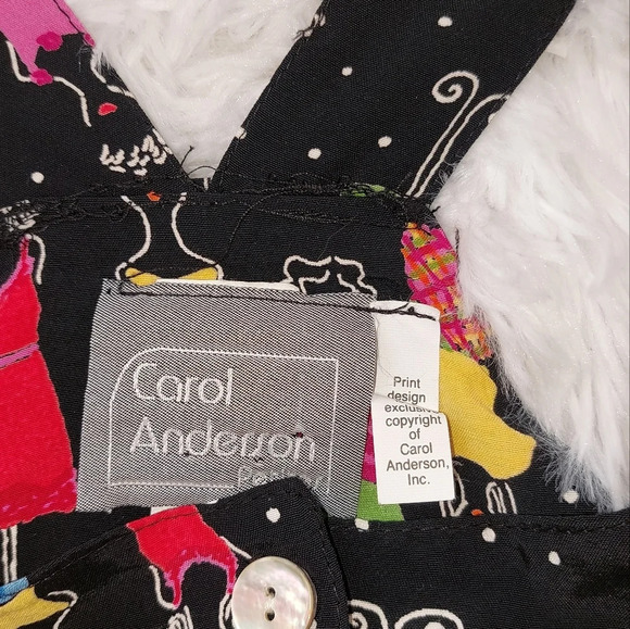 Carol Anderson Vintage‎ Sleeveless Black Mannequin Novelty Print Size 12P - Picture 8 of 9